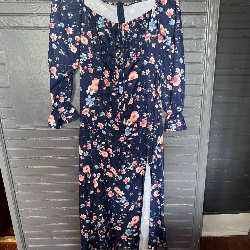 Floral Long Sleeve Maxi Dress